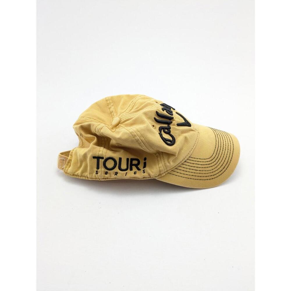 Mens Callaway Golf Tour i Series Odyssey Yellow Gold Adjustable Golf Hat Cap - Picture 2 of 5